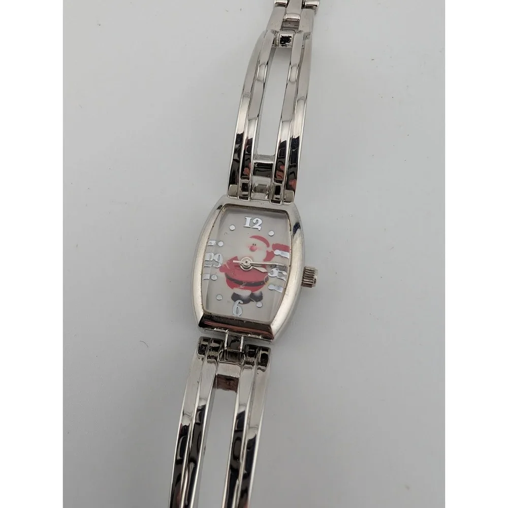 Santa Claus Watch Women 19mm Case Silver 7.25